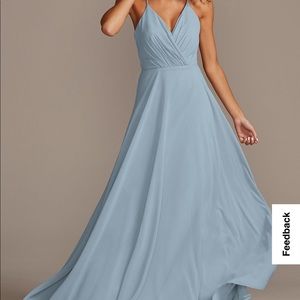 David’s Bridal Dusty Blue Bridesmaid Dress